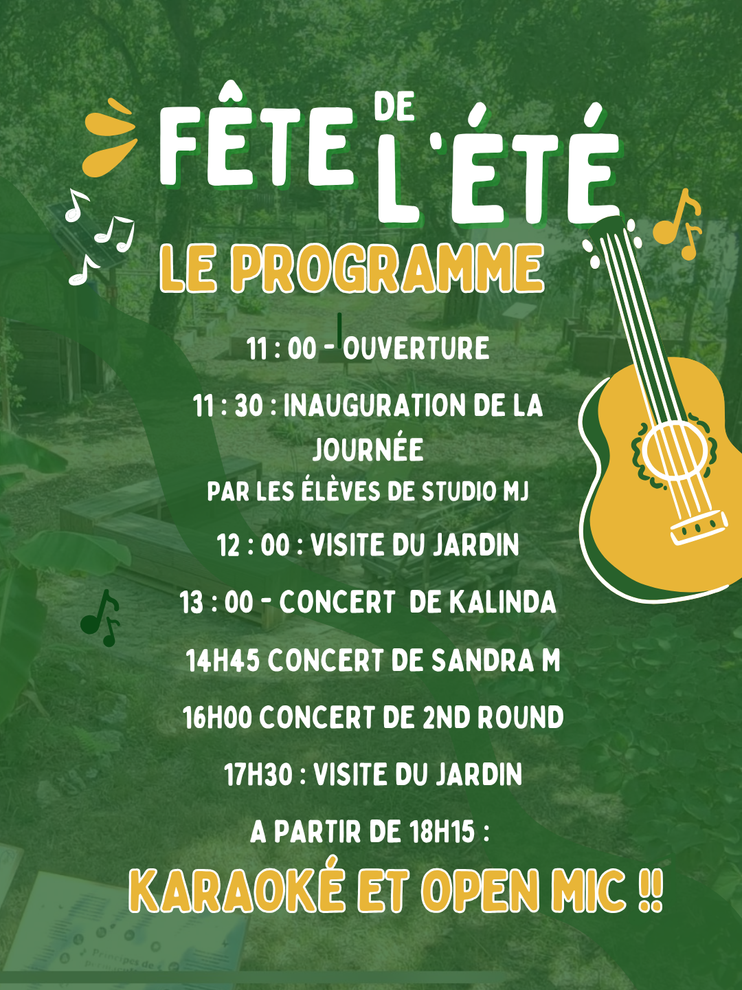 Programme détaillé – Fête de l'Été 20 juin 2026